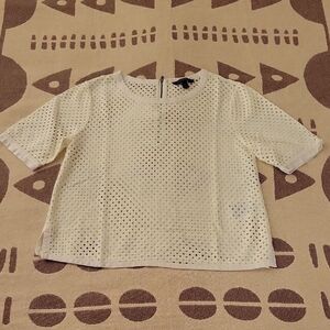 Banana Republic Ivory Eyelet Blouse